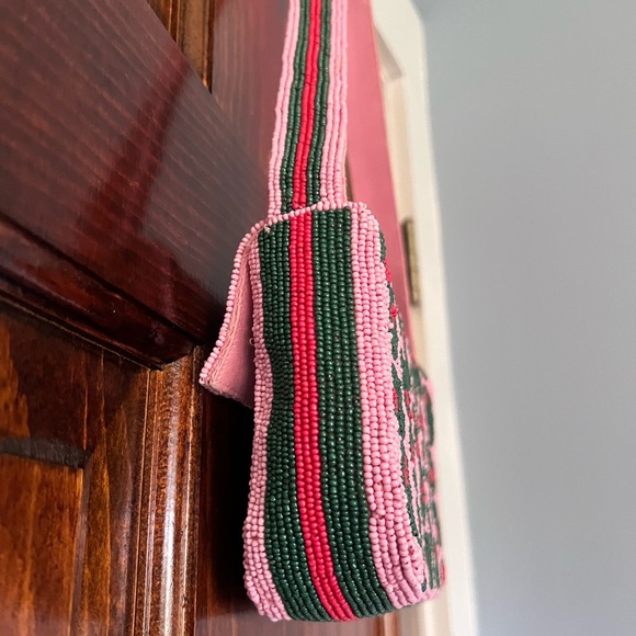 Anthropologie Pink Olive Beaded Purse - Picture 4 of 10